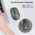 Promate Blix-3M Computer Mouse, Adjustable 1600DPI Sensor, 7D Silent Precision, OLED Smart Display, RGB Ambient Lighting, Rechargeable Battery, Bluetooth 5.1, Black